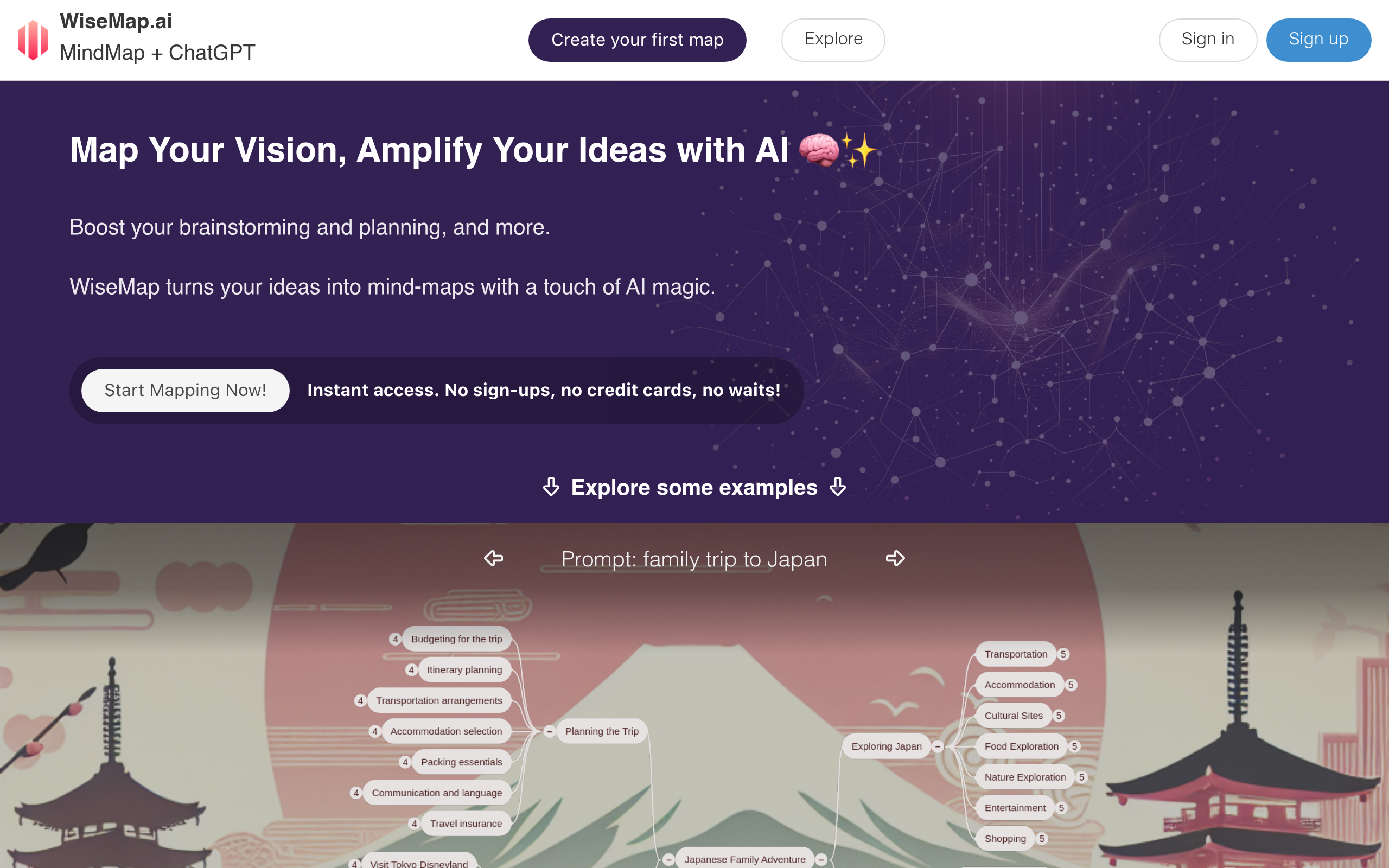 WiseMap.AI官网截图