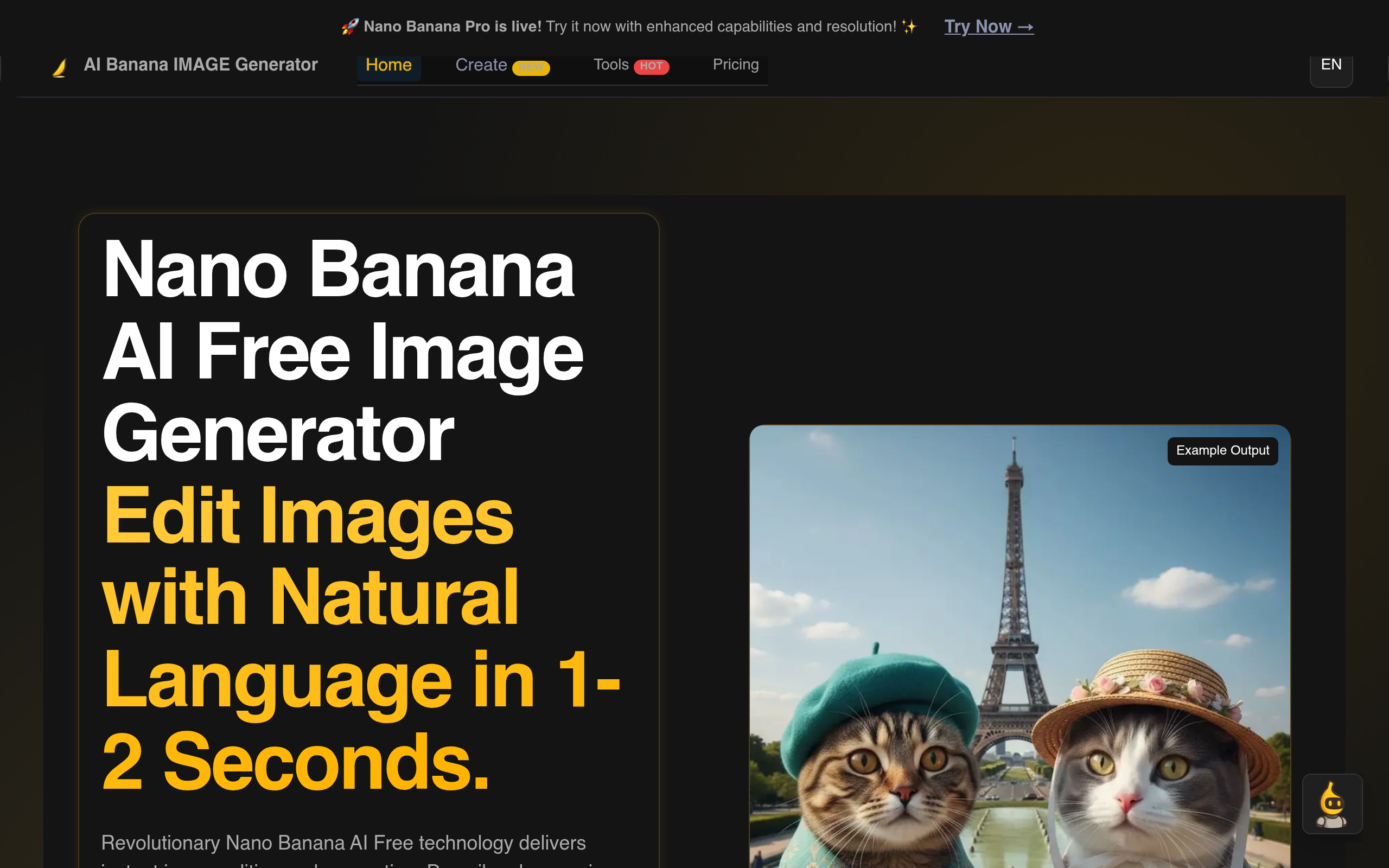 Nano Banana Pro官网截图