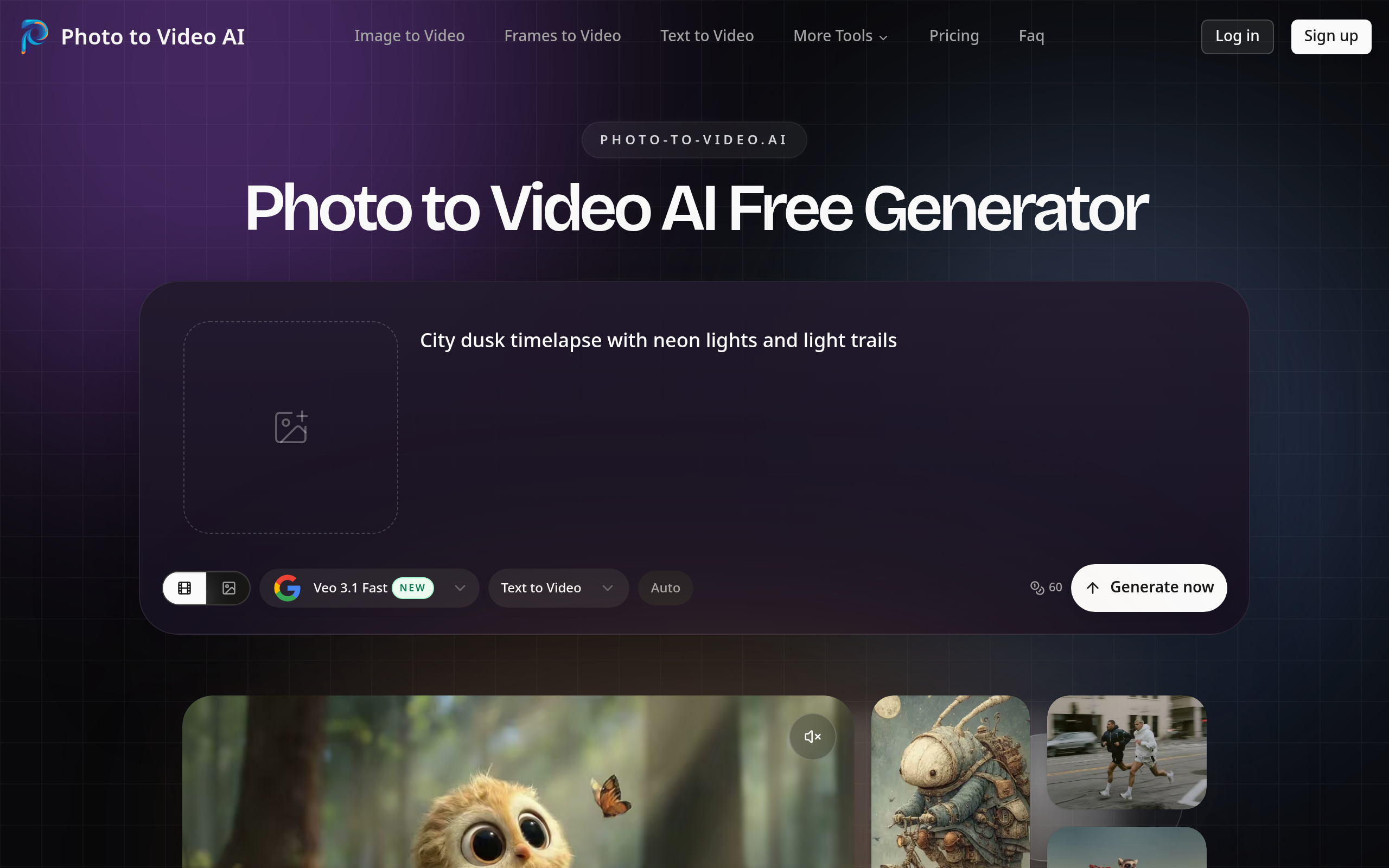 Photo to Video AI官网截图