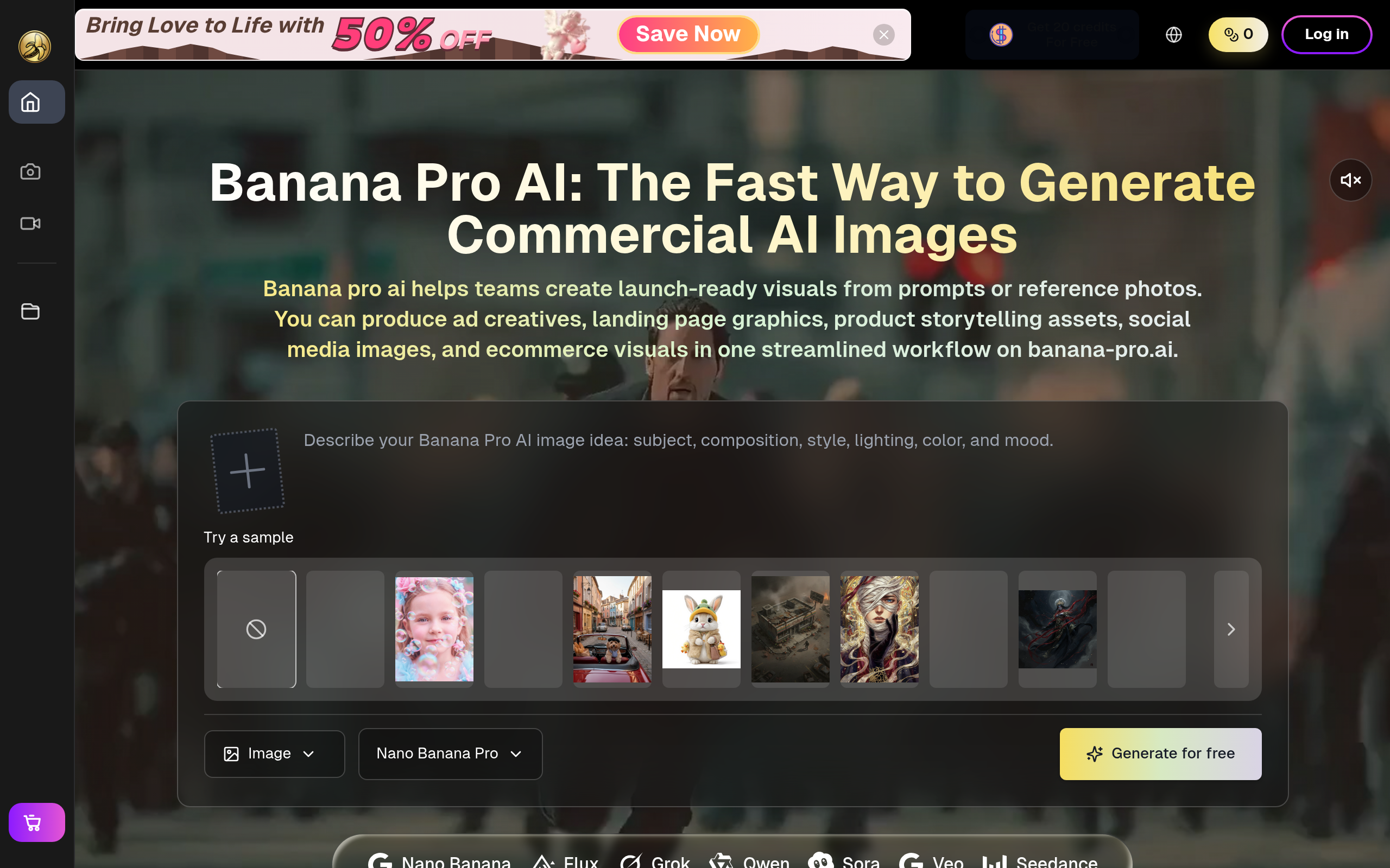 Banana Pro AI官网截图