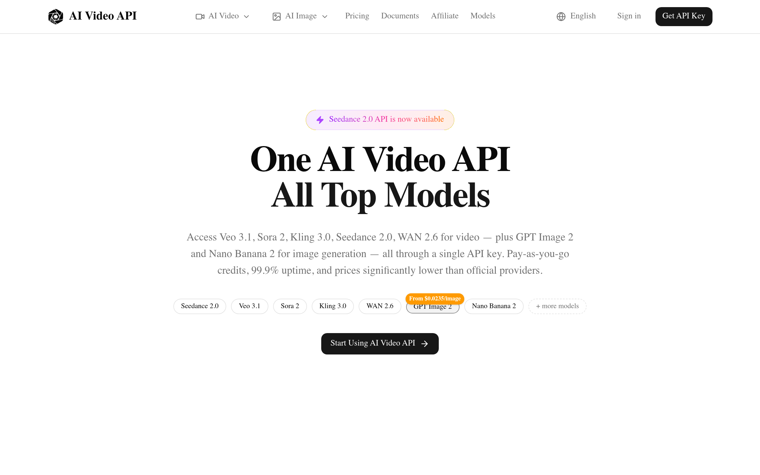 aivideoapi官网截图