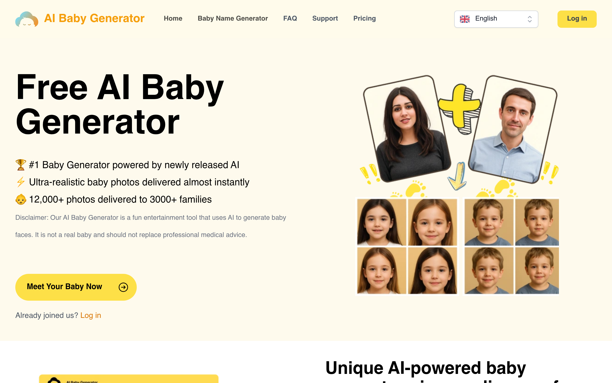 AI Baby Generator官网截图