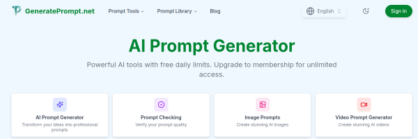 AI Prompt Generator官网截图