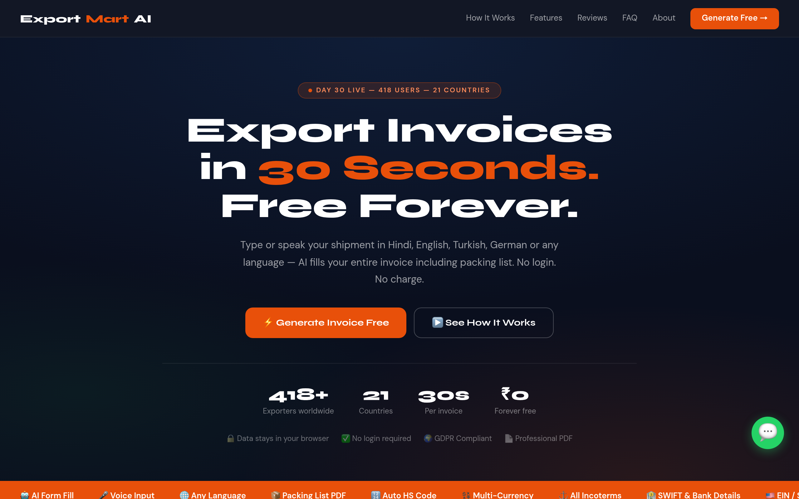 ExportMart AI官网截图