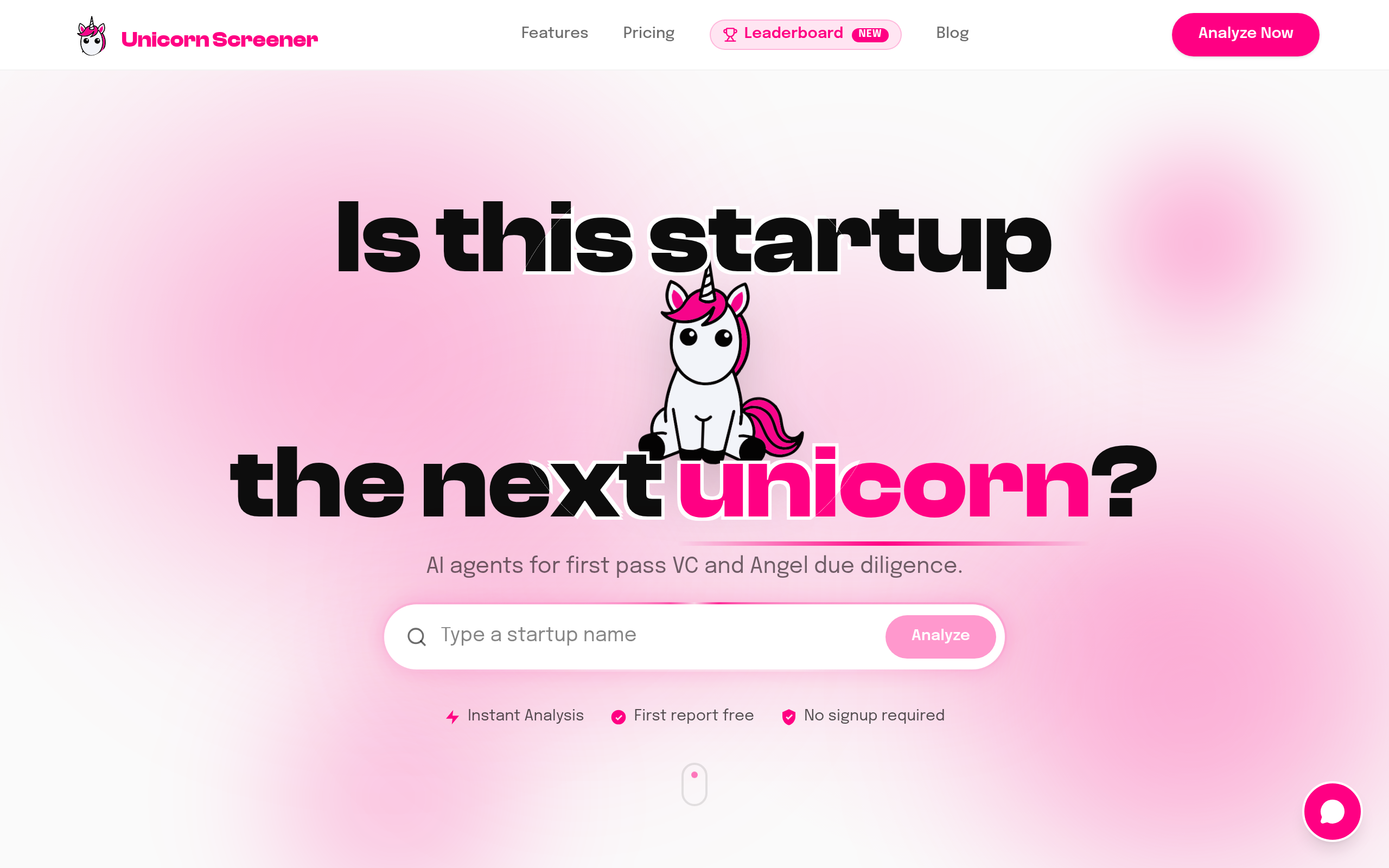 Unicorn Screener官网截图