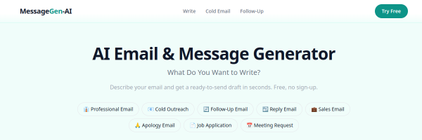 AI Email Generator官网截图