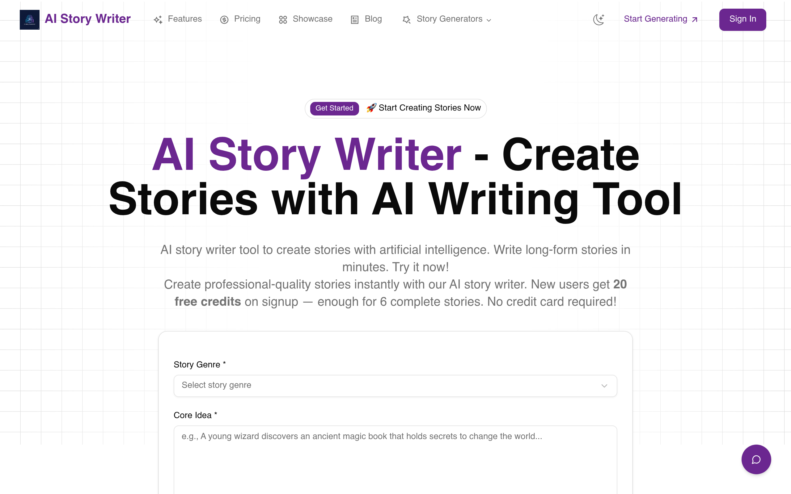 AI Story Writer官网截图
