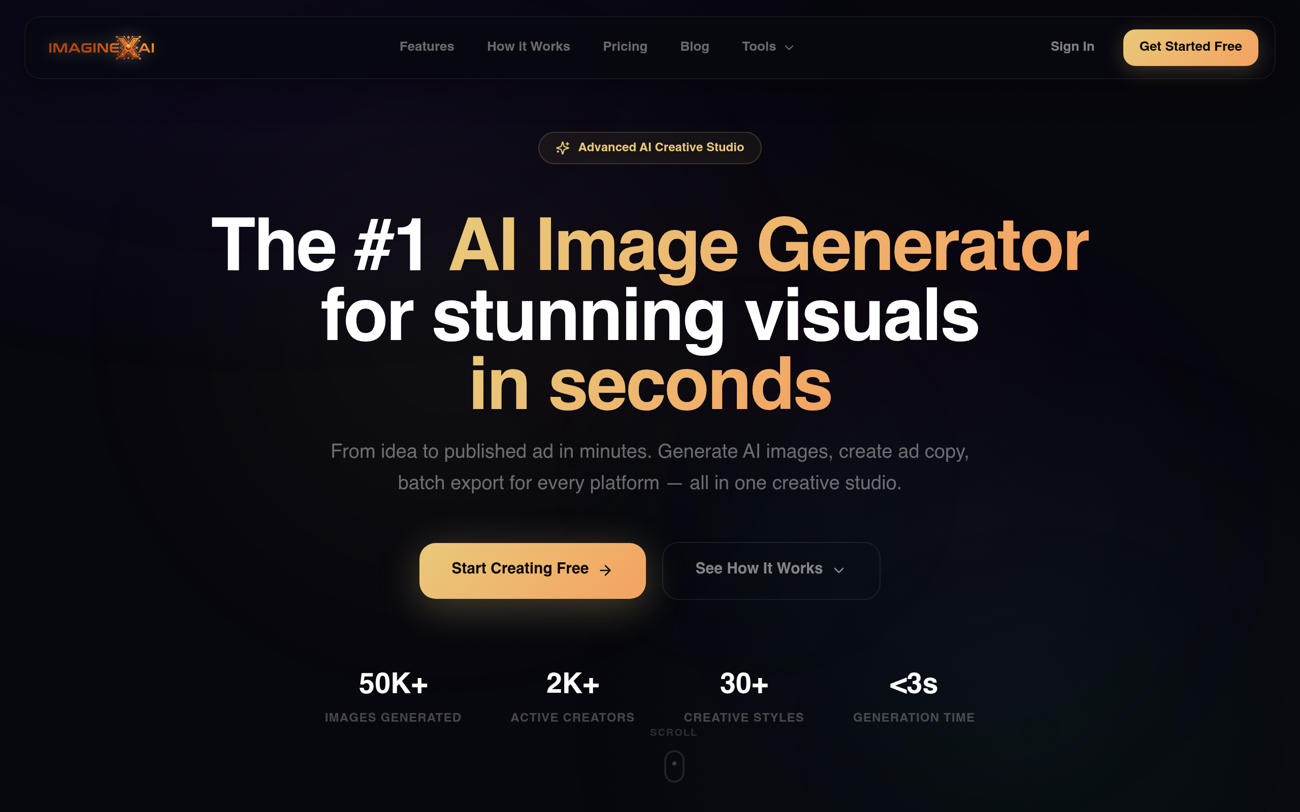 Imaginex AI官网截图