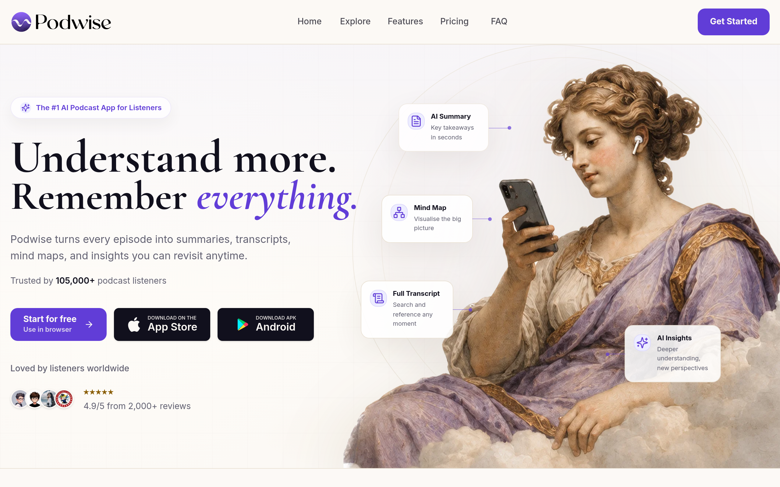Podwise官网截图