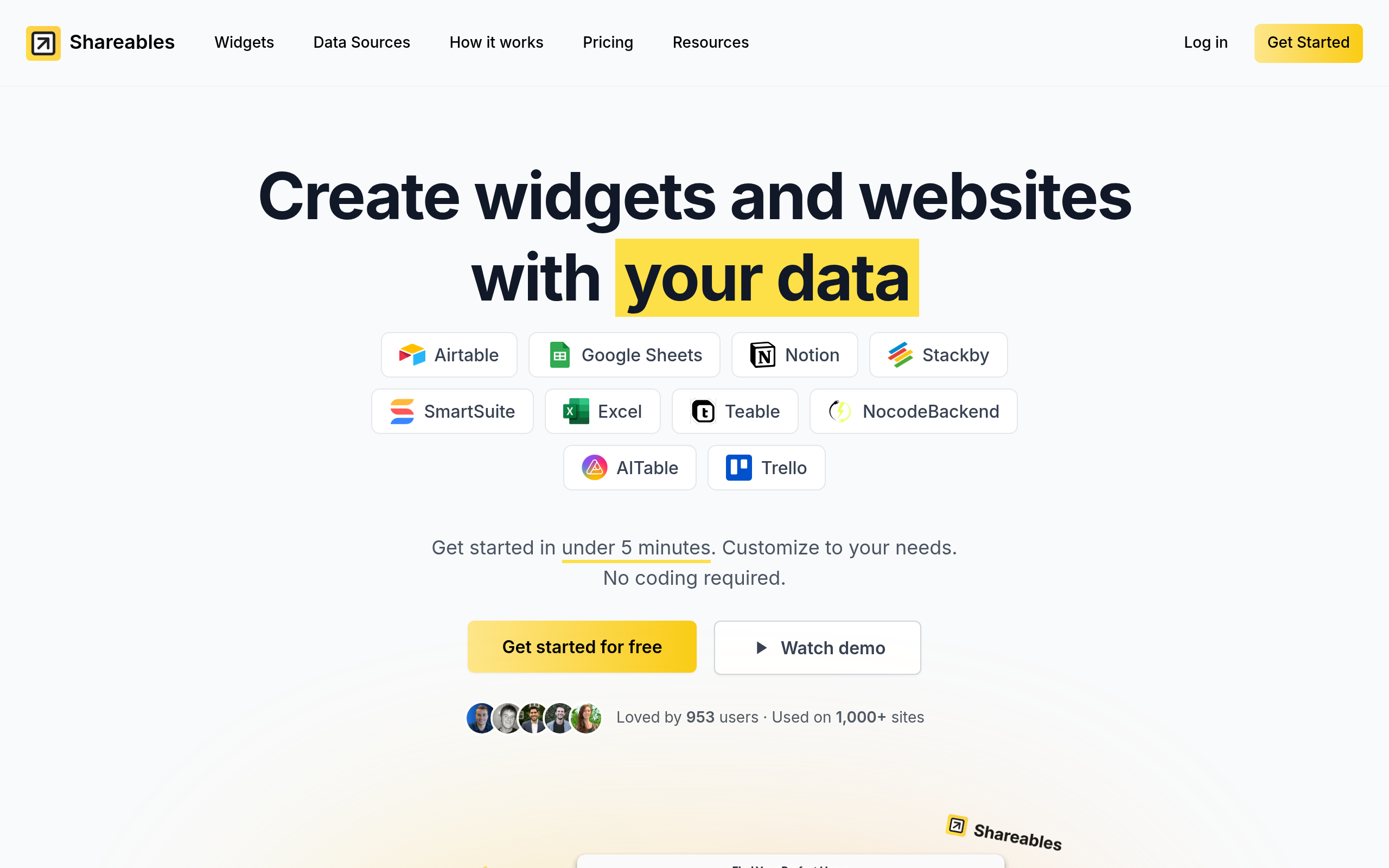 Shareables官网截图