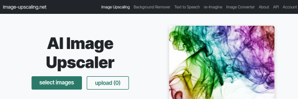 Image Upscaling官网截图