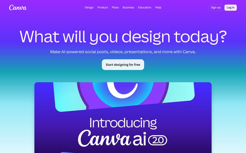 Canva AI官网截图