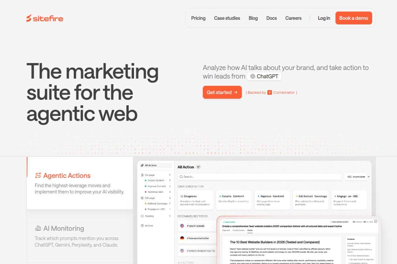 sitefire.ai官网截图