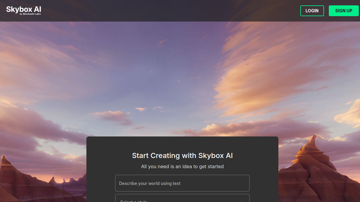 Skybox AI官网截图