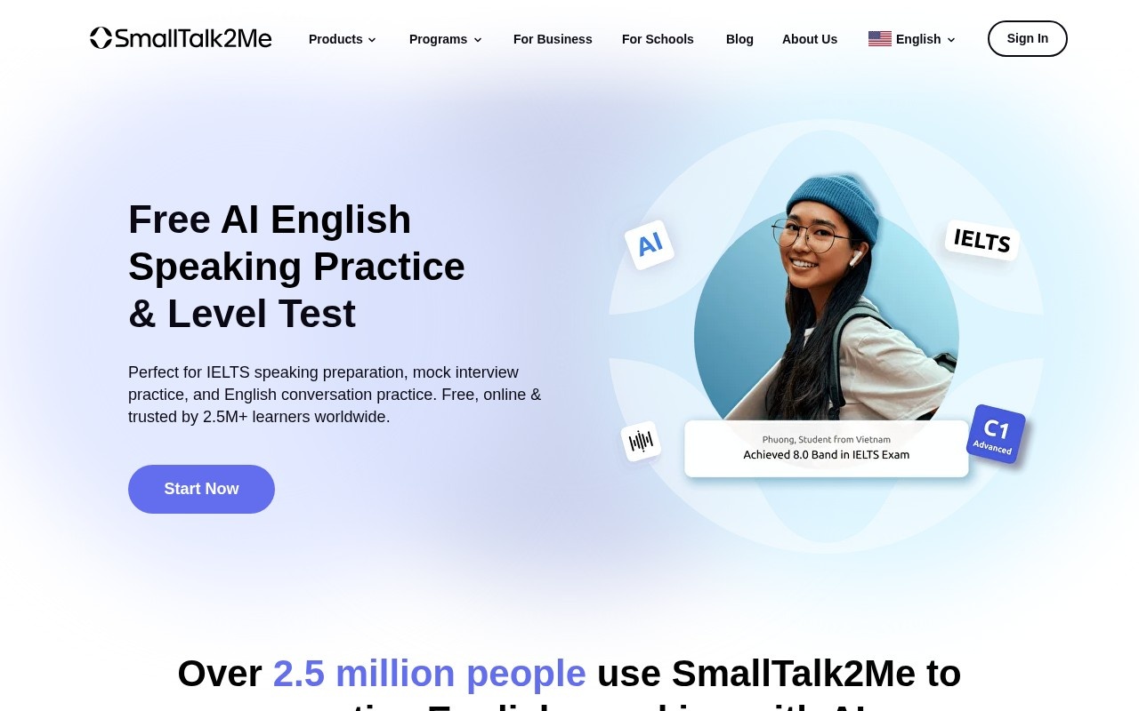 SmallTalk2Me官网截图