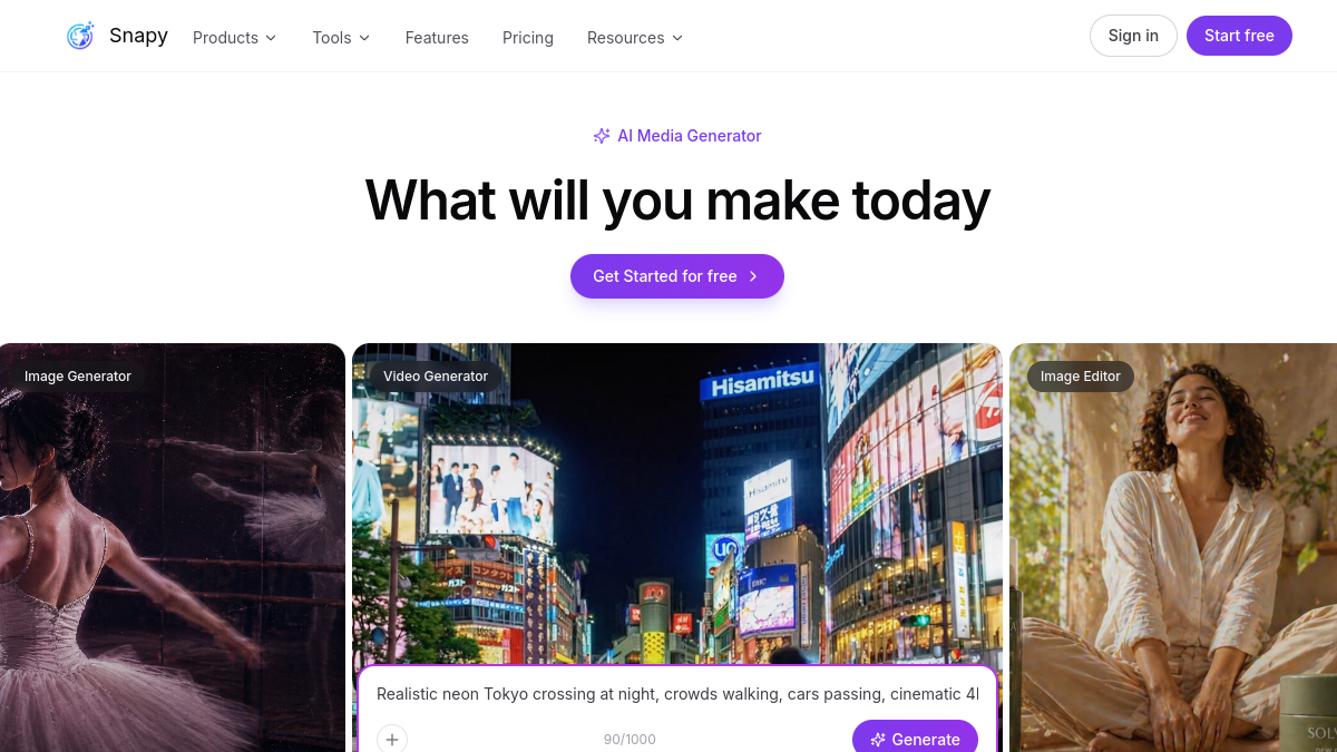 Snapy AI官网截图