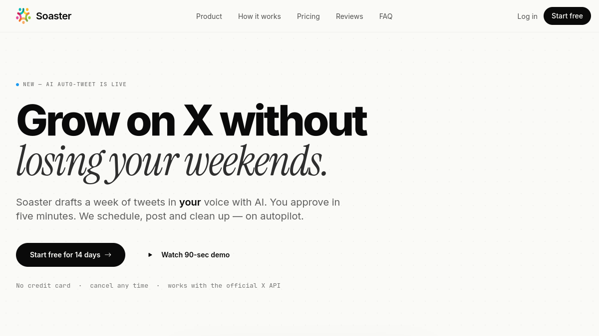 Soaster - Growth Your Twitter Account官网截图