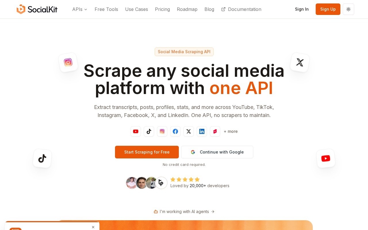 SocialKit官网截图