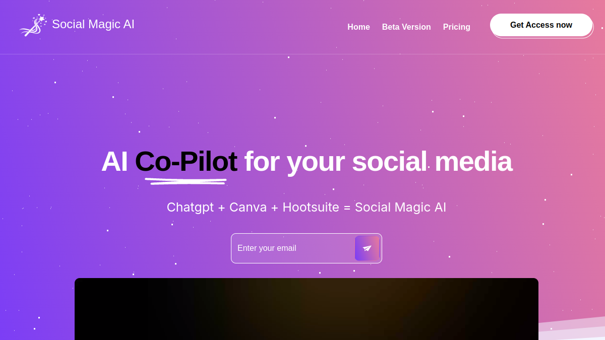 Social Magic AI官网截图