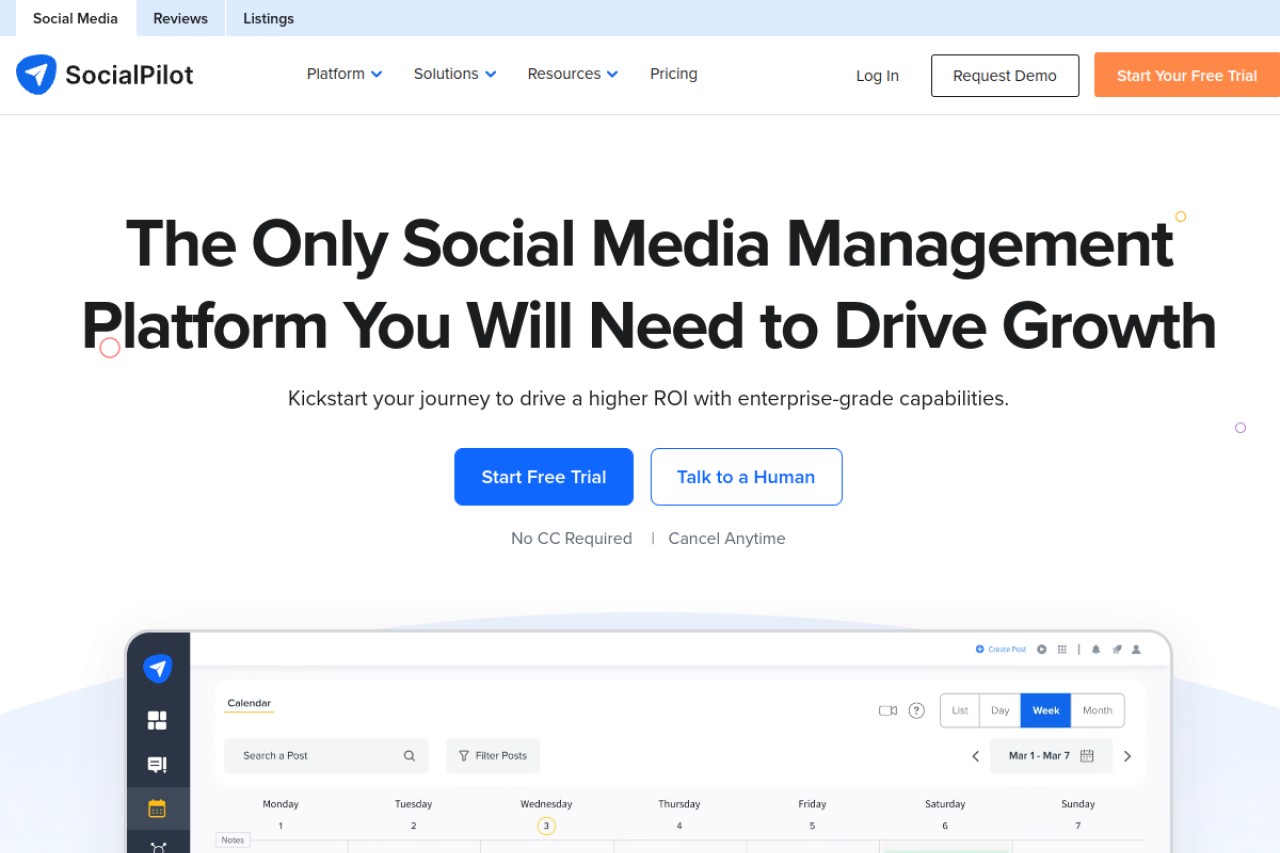 SocialPilot官网截图