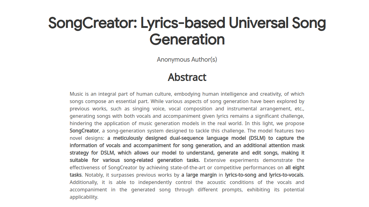 SongCreator官网截图