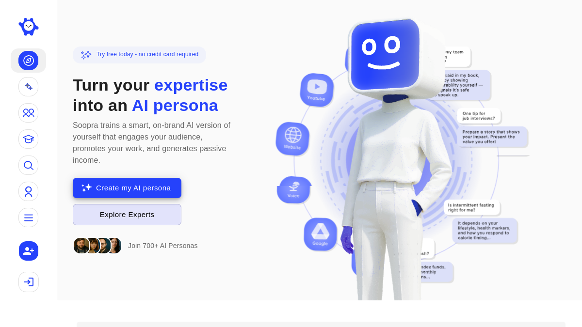 Soopra AI Personality Engine官网截图