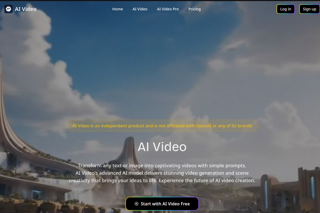 Sora2 AI Generator官网截图