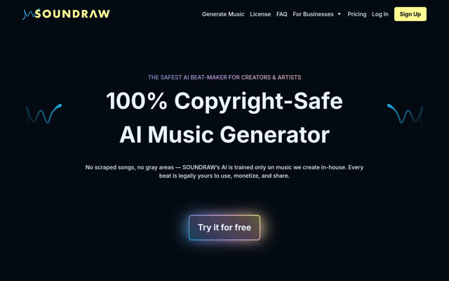 Soundraw官网截图