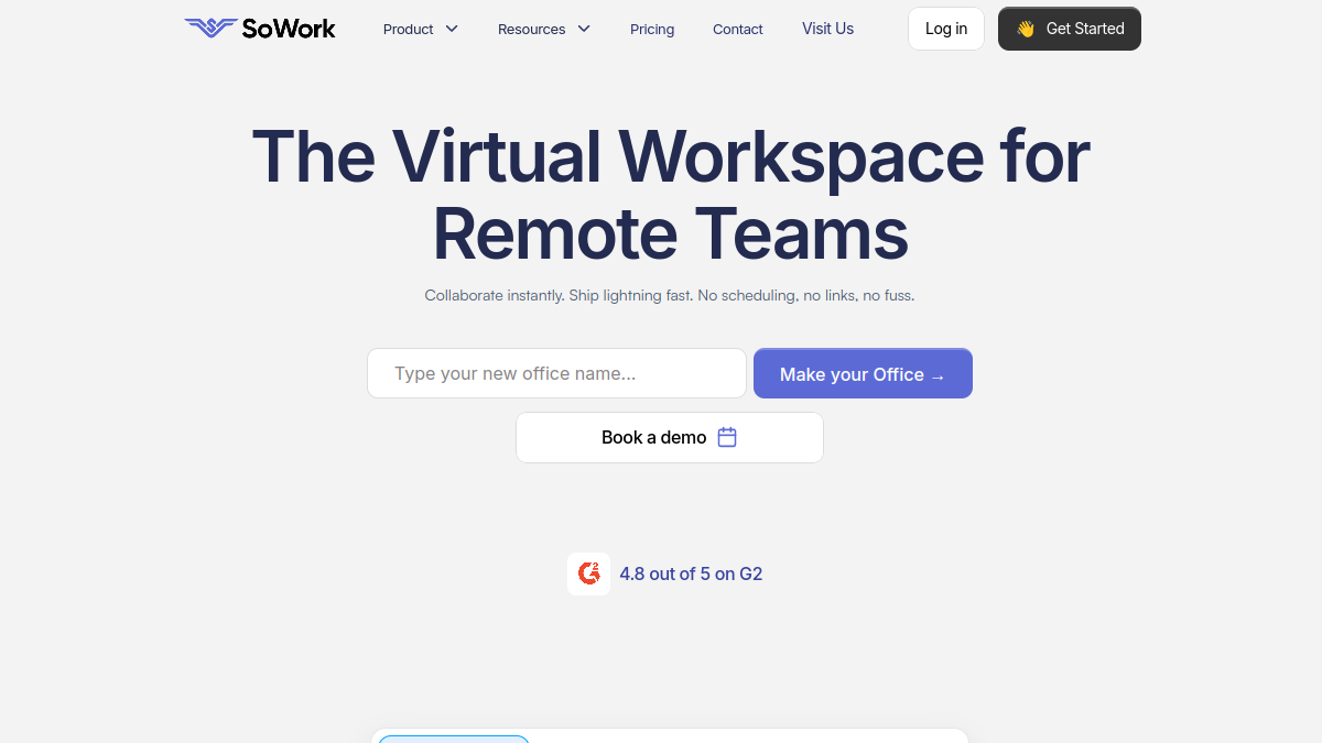 SoWork官网截图