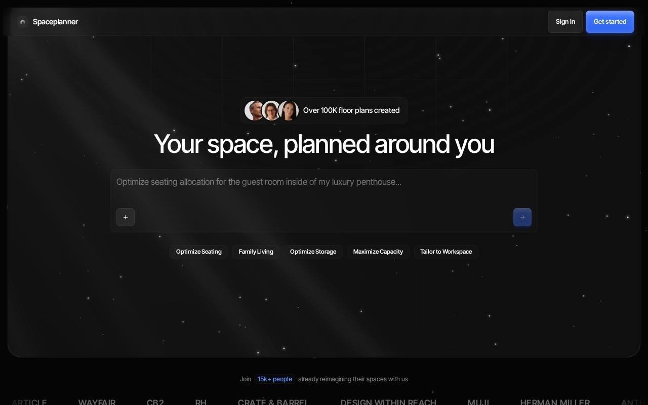 AI Space Planner官网截图