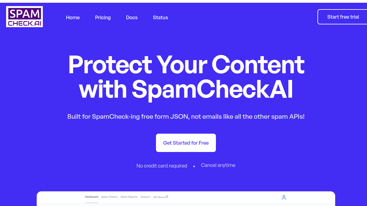 SpamCheck.ai官网截图