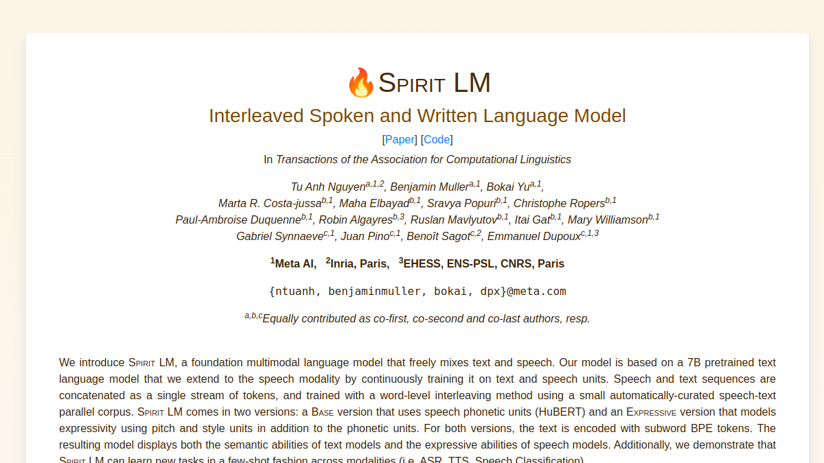 Spirit LM官网截图