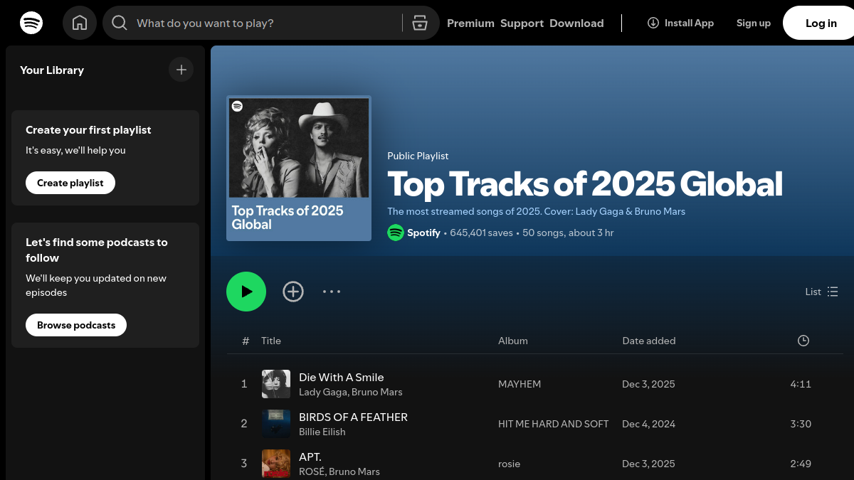 Spotify Wrapped AI Podcast官网截图