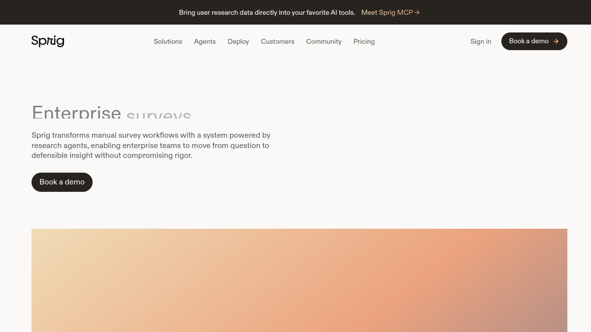Sprig AI官网截图