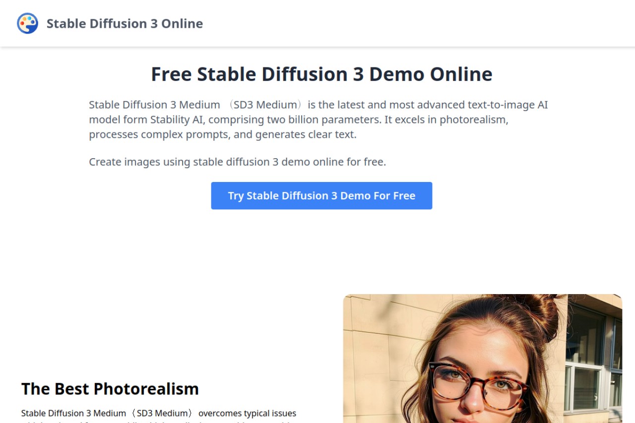 Stable Diffusion 3 Medium Demo Online官网截图