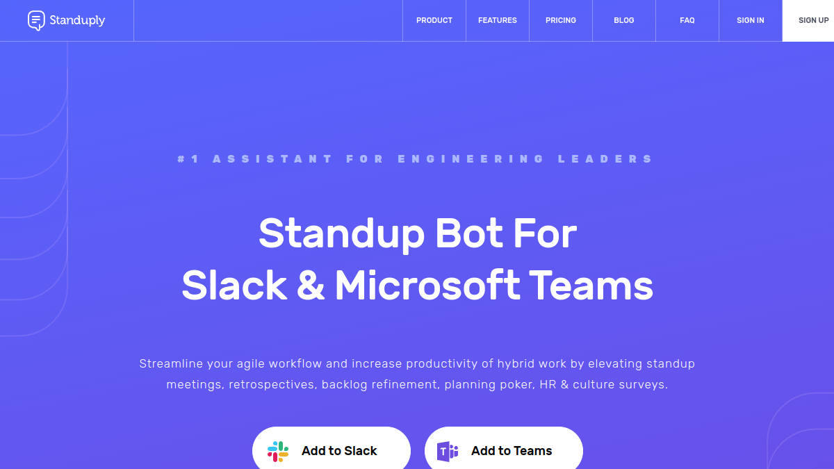 Standuply: Poll & Survey Scrum Bot官网截图