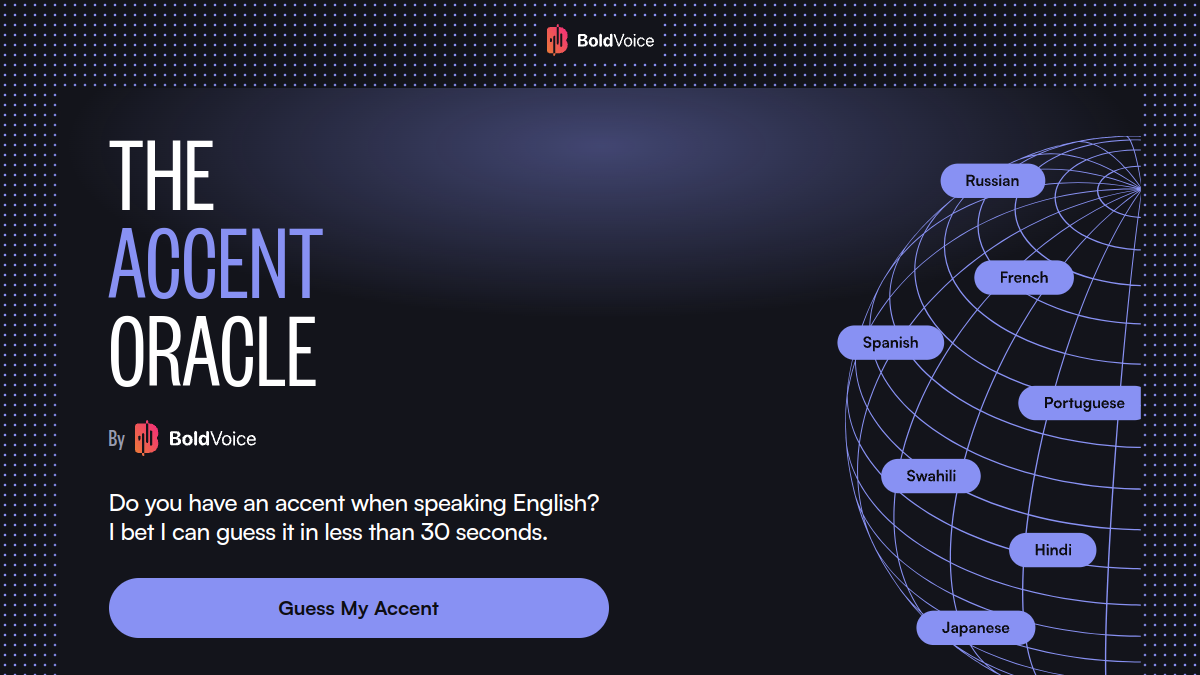 BoldVoice Accent Oracle官网截图
