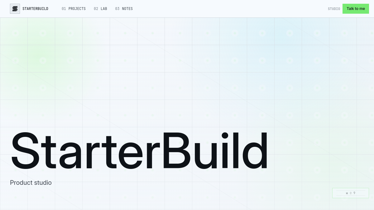 StarterBuild官网截图