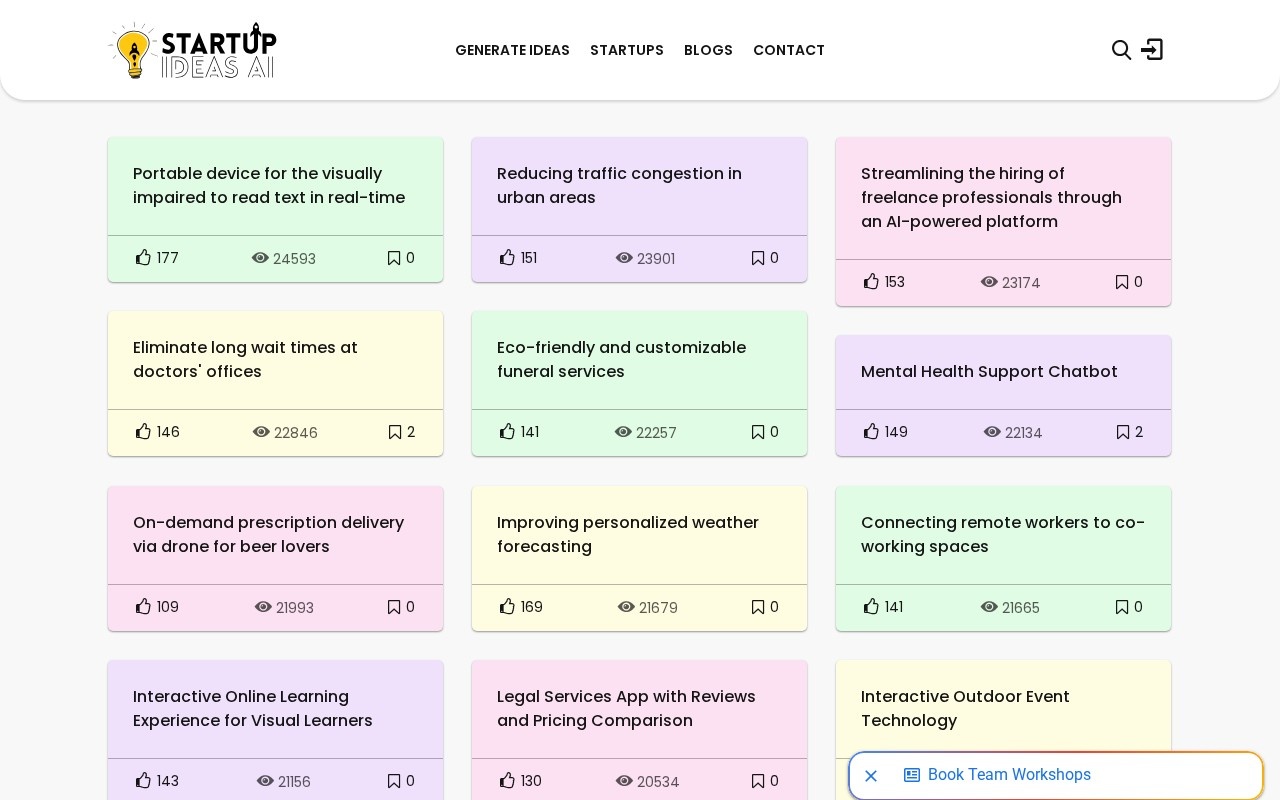 Startup Ideas AI官网截图