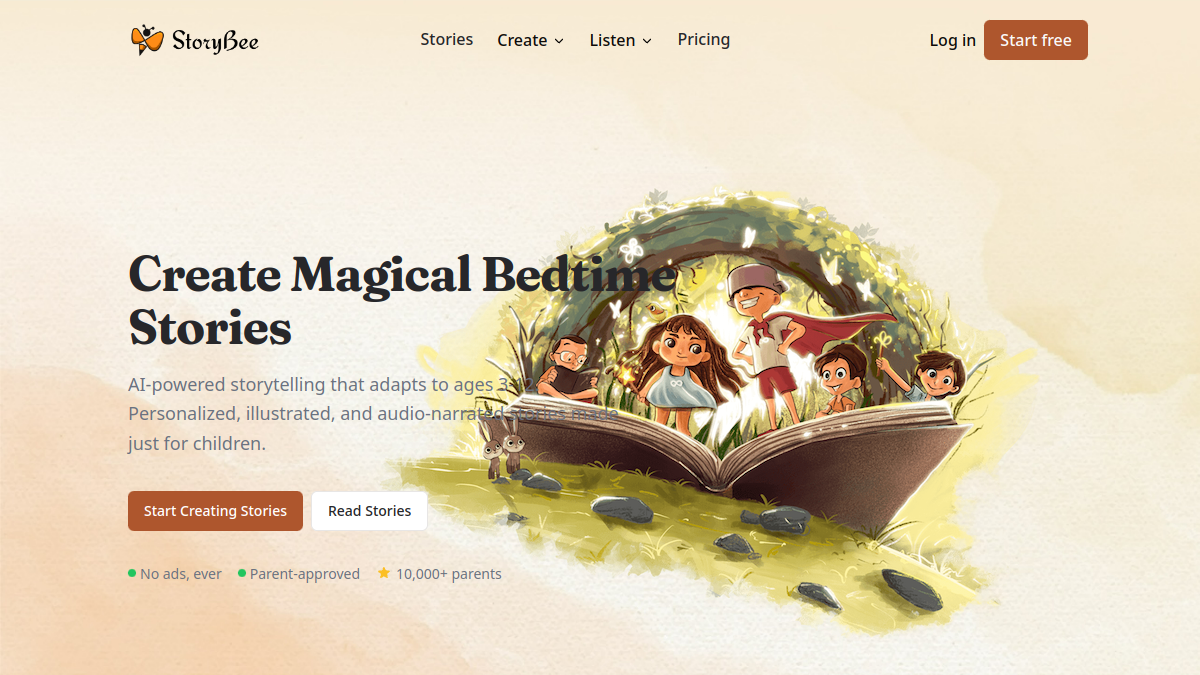 StoryBee官网截图