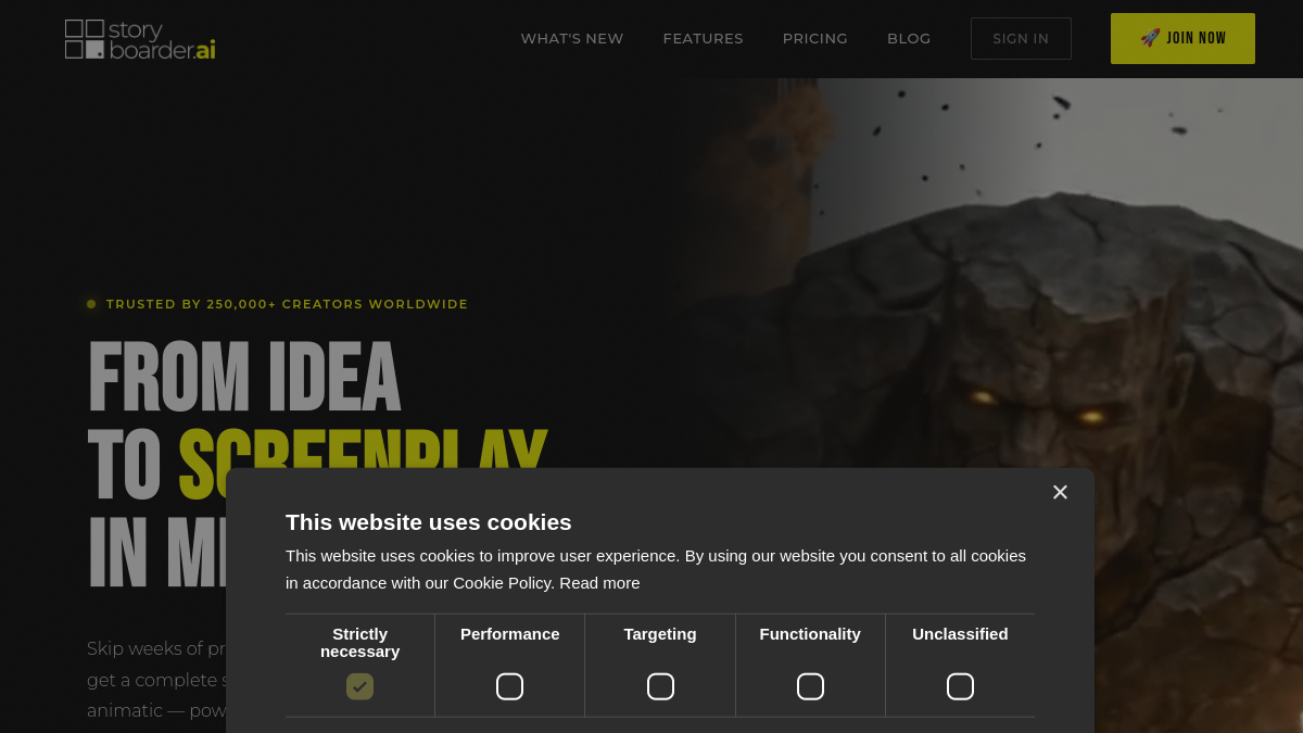 Storyboarder.ai官网截图
