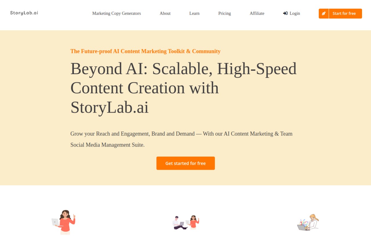StoryLab.ai官网截图
