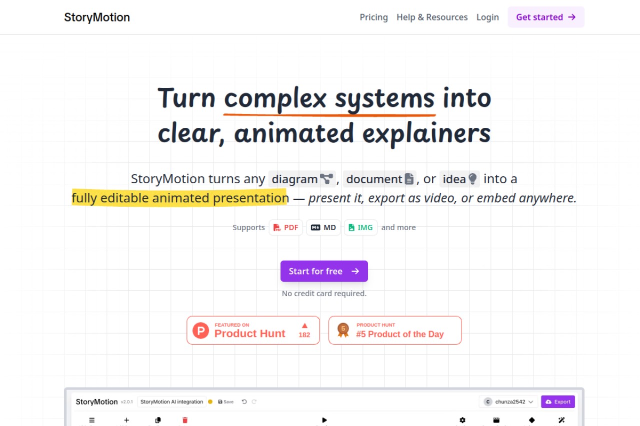 StoryMotion官网截图