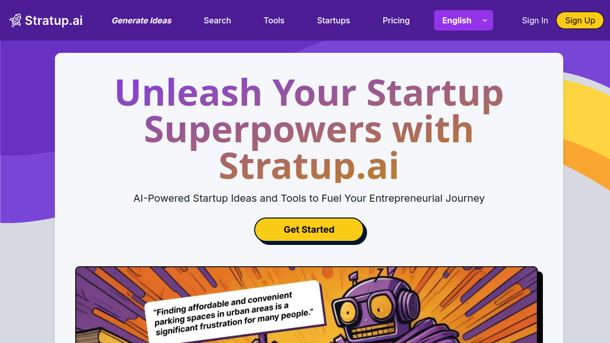 Stratup.ai官网截图