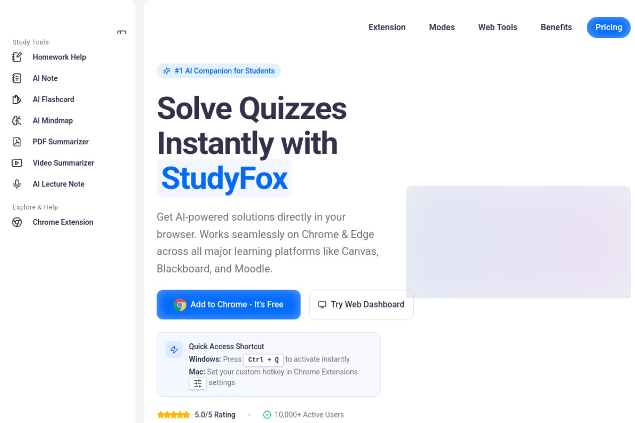 StudyFox官网截图