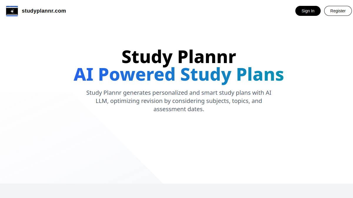 Study Plannr官网截图