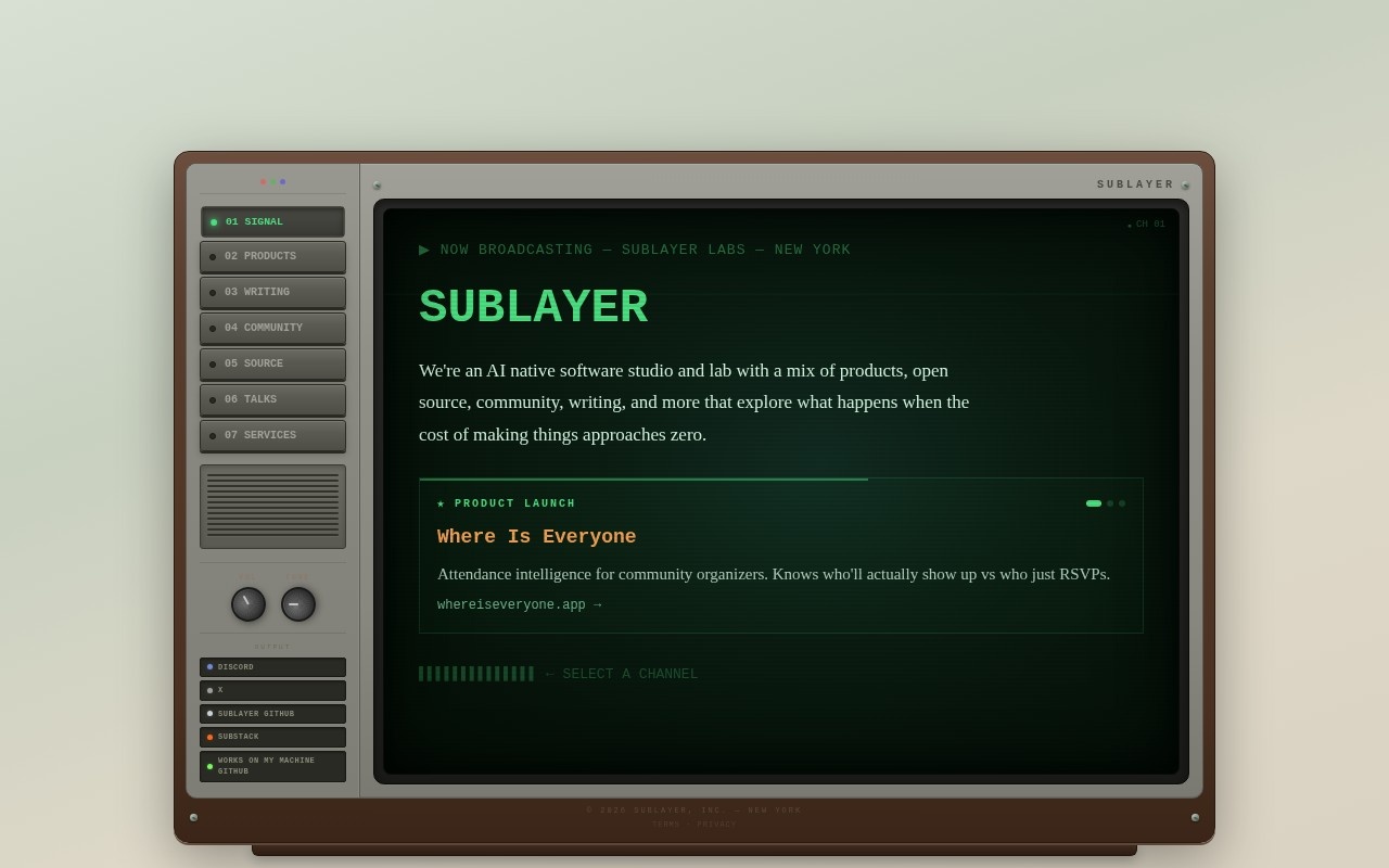 Sublayer AI官网截图