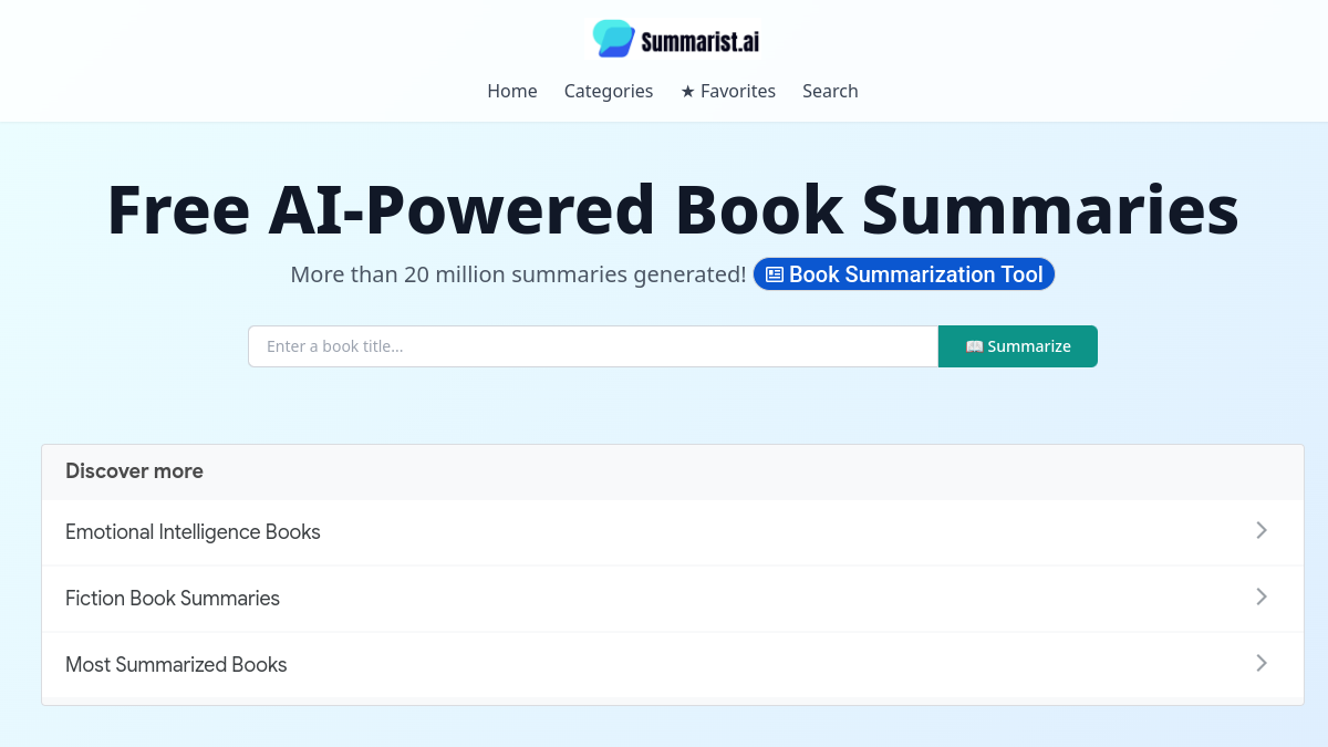 Summarist.ai官网截图