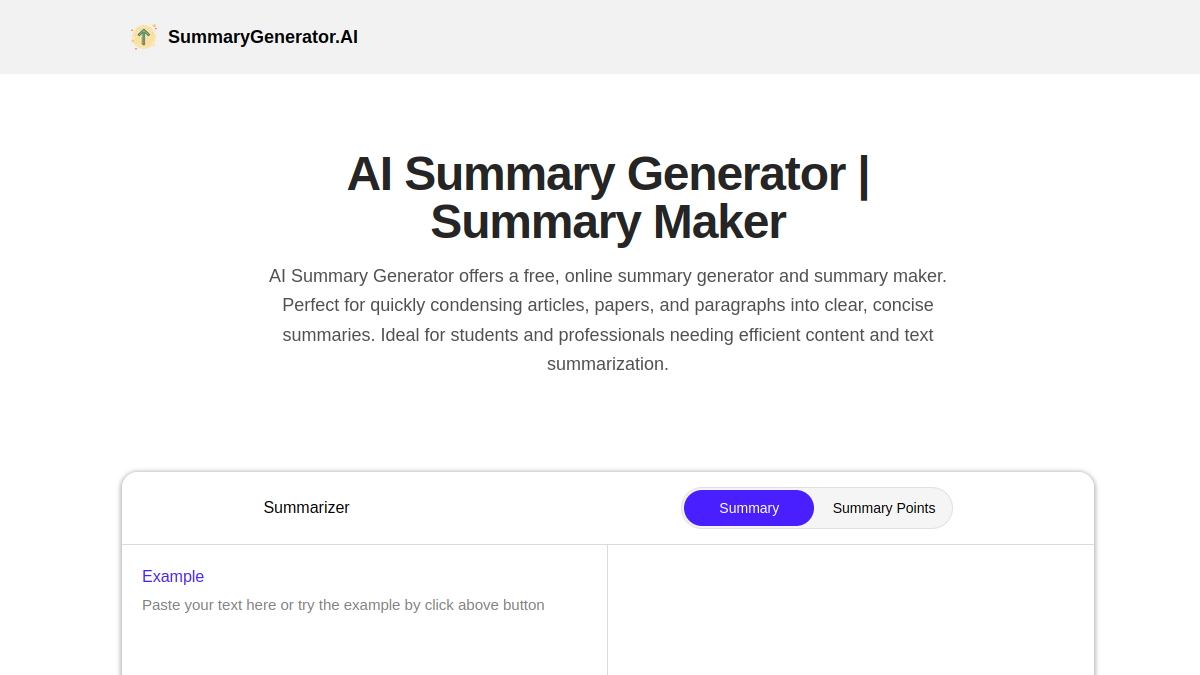 summarygenerator.ai官网截图