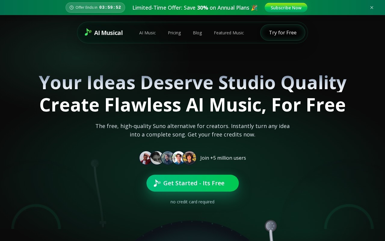 Suno AI Music Generator (AI Musical)官网截图
